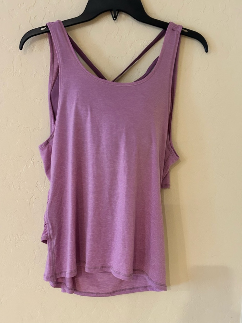 Lululemon Reenergized 2 in 1 Purple Womens Tank Top with Crisscross Back 4 NWT